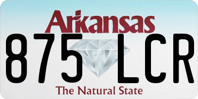 AR license plate 875LCR
