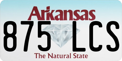 AR license plate 875LCS