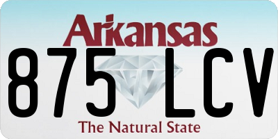 AR license plate 875LCV