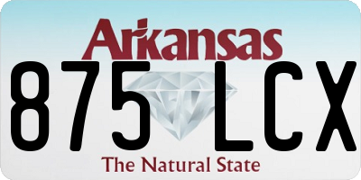 AR license plate 875LCX