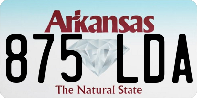 AR license plate 875LDA