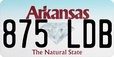 AR license plate 875LDB