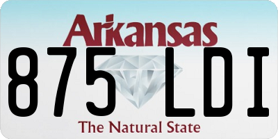 AR license plate 875LDI