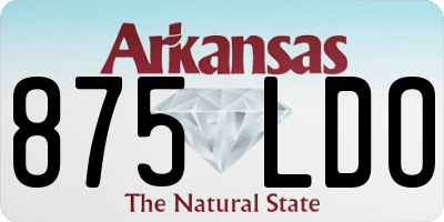 AR license plate 875LDO