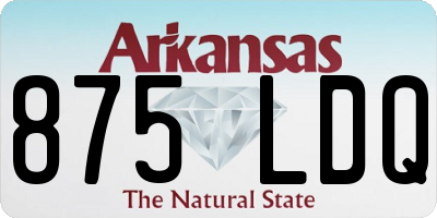 AR license plate 875LDQ