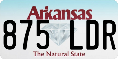 AR license plate 875LDR