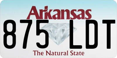 AR license plate 875LDT