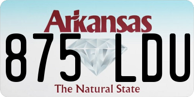 AR license plate 875LDU