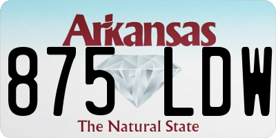 AR license plate 875LDW