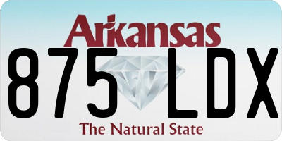AR license plate 875LDX