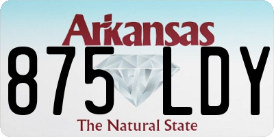 AR license plate 875LDY