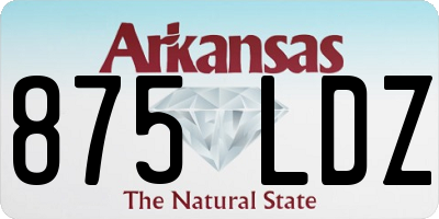 AR license plate 875LDZ