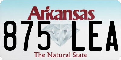 AR license plate 875LEA