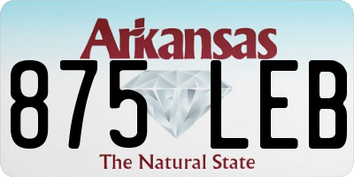 AR license plate 875LEB