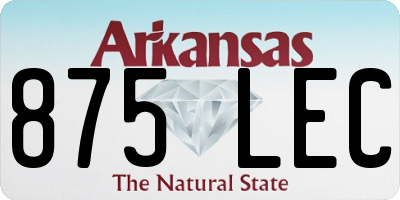 AR license plate 875LEC