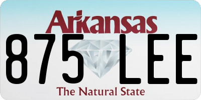 AR license plate 875LEE