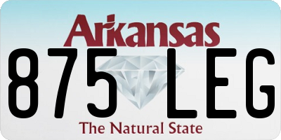 AR license plate 875LEG