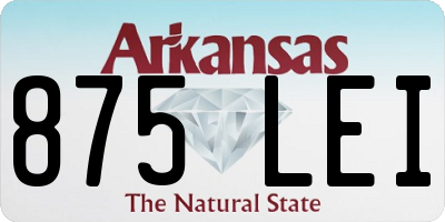 AR license plate 875LEI