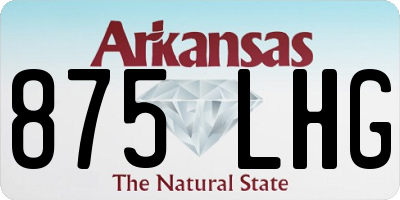 AR license plate 875LHG