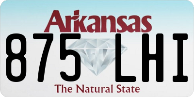 AR license plate 875LHI