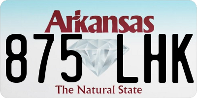 AR license plate 875LHK