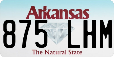AR license plate 875LHM