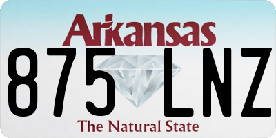 AR license plate 875LNZ
