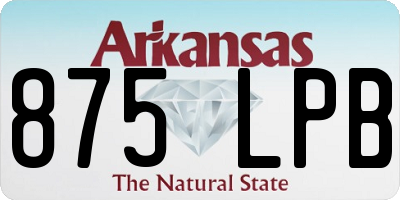 AR license plate 875LPB