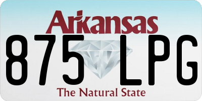 AR license plate 875LPG