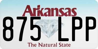 AR license plate 875LPP