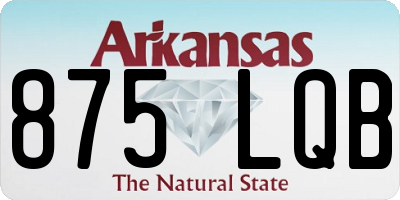 AR license plate 875LQB