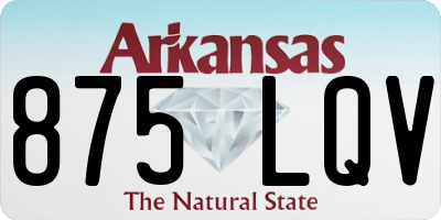 AR license plate 875LQV