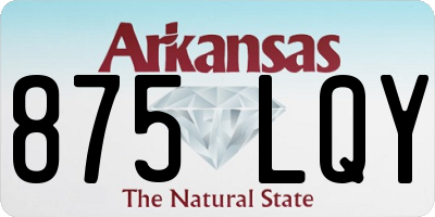 AR license plate 875LQY
