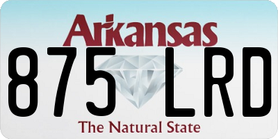 AR license plate 875LRD