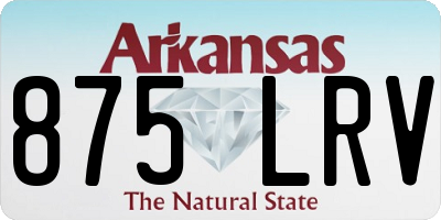 AR license plate 875LRV
