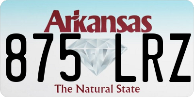 AR license plate 875LRZ