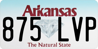 AR license plate 875LVP