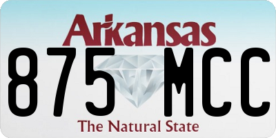 AR license plate 875MCC