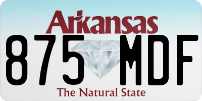 AR license plate 875MDF
