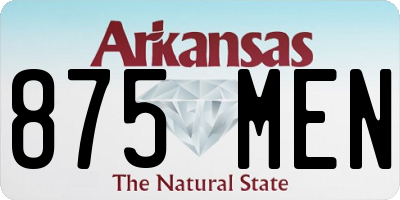 AR license plate 875MEN