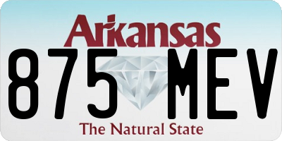 AR license plate 875MEV
