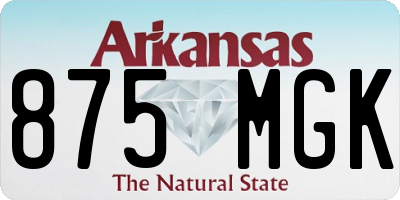 AR license plate 875MGK