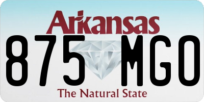 AR license plate 875MGO