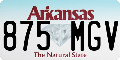 AR license plate 875MGV