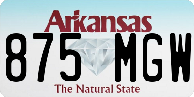 AR license plate 875MGW