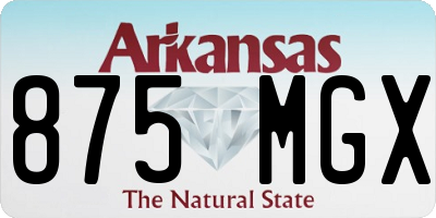 AR license plate 875MGX
