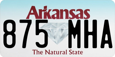 AR license plate 875MHA