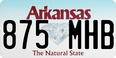 AR license plate 875MHB