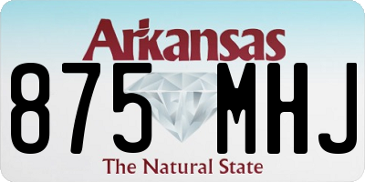 AR license plate 875MHJ