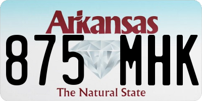 AR license plate 875MHK